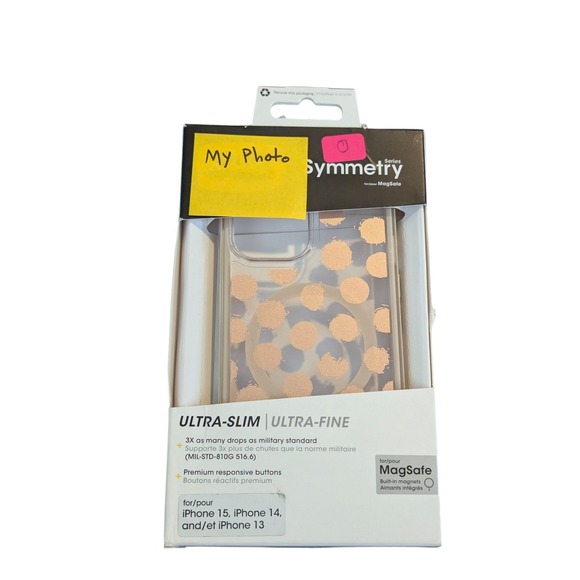 OtterBox Other - 1R3O Apple iPhone case for 15/14/13 by Ottorbox Sym. Series W/Magsafe Brown Dots